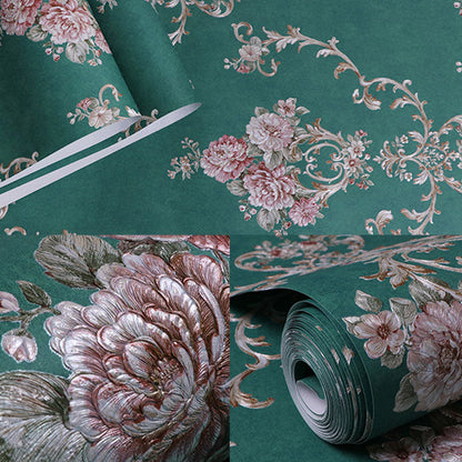 Vivolux | Blühende Blumen Wandkunst Unpasted Tapetenrolle für Esszimmer Dekor, 20,5" x 33'