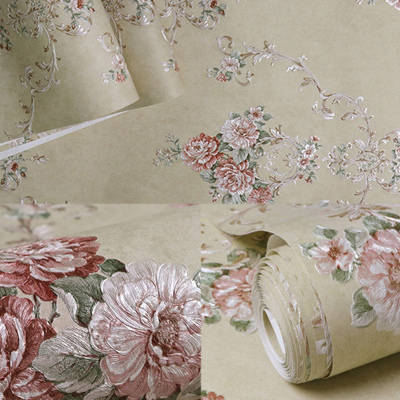 Vivolux | Blühende Blumen Wandkunst Unpasted Tapetenrolle für Esszimmer Dekor, 20,5" x 33'