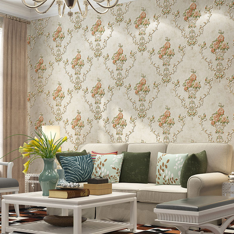 Vivolux | Blühende Blumen Wandkunst Unpasted Tapetenrolle für Esszimmer Dekor, 20,5" x 33'