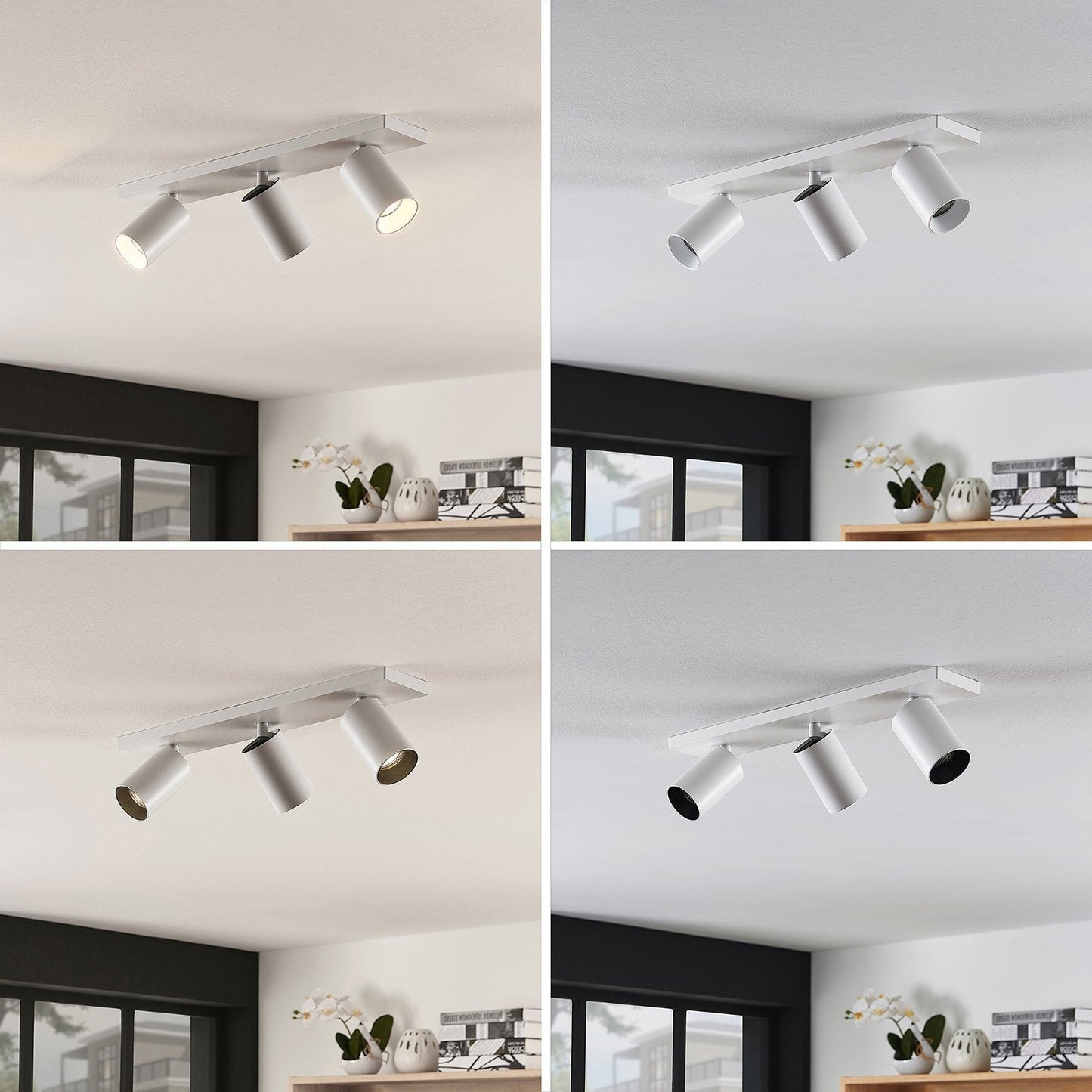 Vivolux | Deckenleuchte Weiß Aluminium Verstellbarer Spotlights