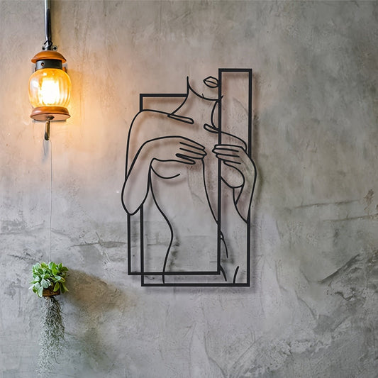 Vivolux | LineaArt Metall Wanddekoration - Moderne Minimalistische Wandkunst für Schlafzimmer