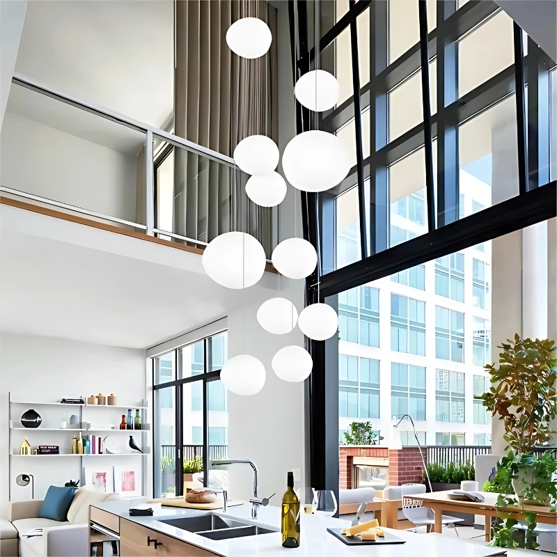 Vivolux | GloStone | Elegante Glas-Kiesel-Pendelleuchte