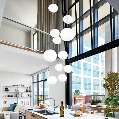 Vivolux | GloStone | Elegante Glas-Kiesel-Pendelleuchte