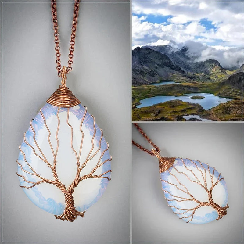 Tree of Life Opal Halskette