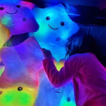 Fünfzackiger Stern Leuchtendes Kissen