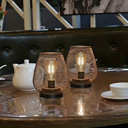 Vivolux | RusticMesh Tischlampen Set – Industrieller Stil und Stimmungsvolle Beleuchtung