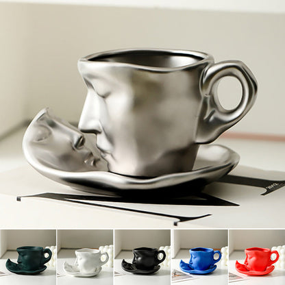 Vivolux | Kyssnades Gesicht keramische Kaffeetasse