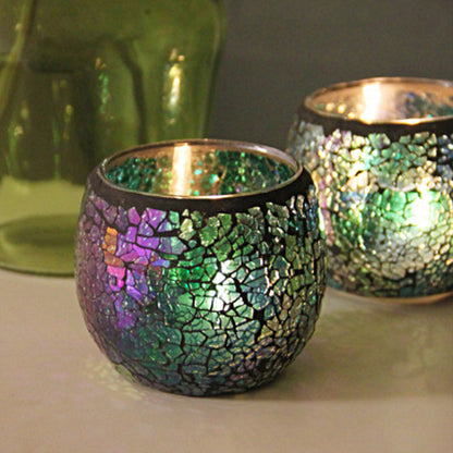 Vivolux | Europäischer Retro Glas Mosaik Teelichthalter