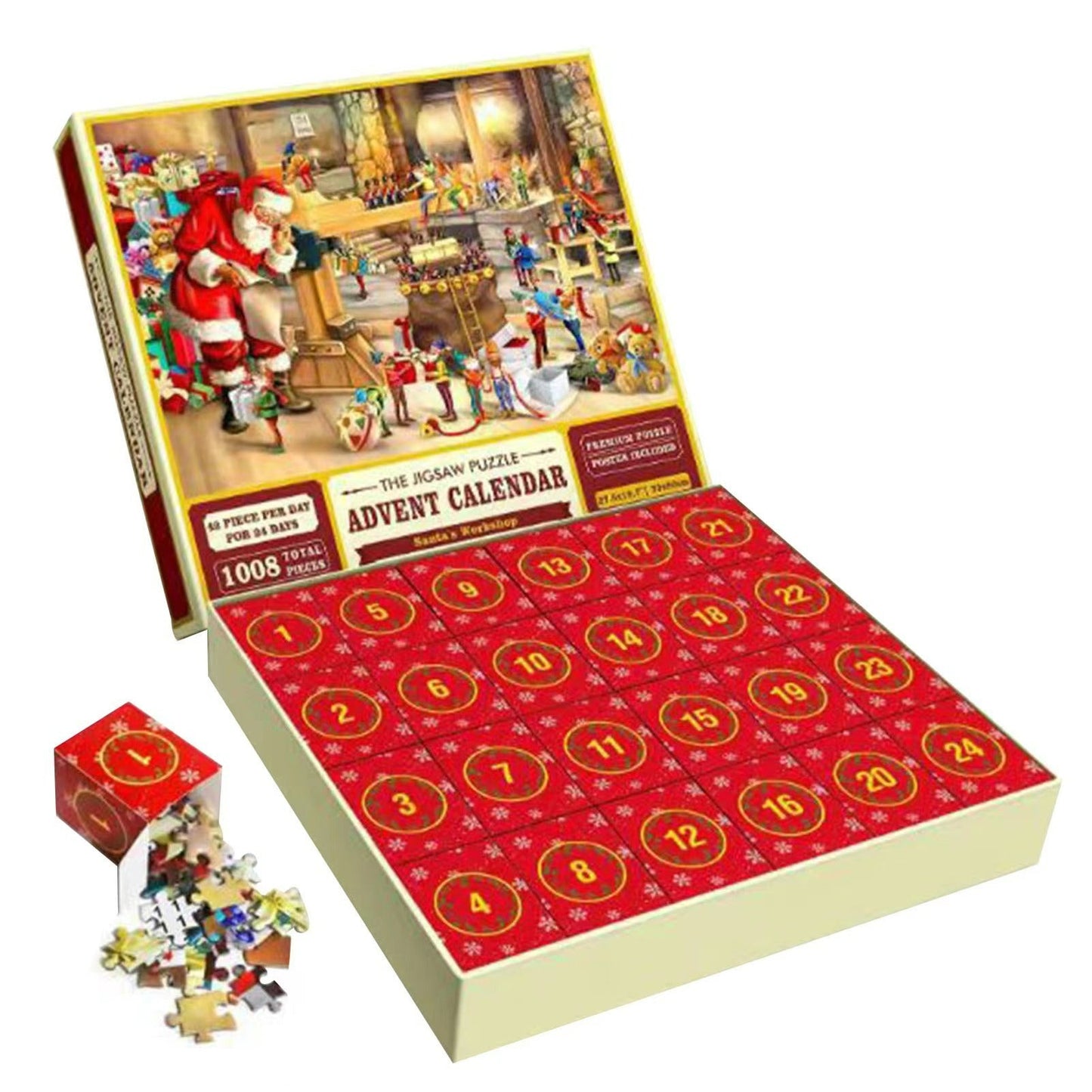 Vivolux | 1000PCS Weihnachten Puzzle Adventskalender - Weihnachtsgeschenk