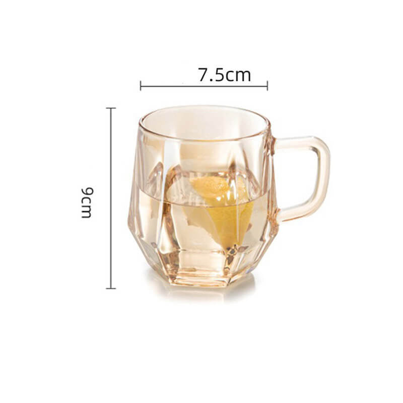 Vivolux | Amber hexagonales Glasbecher