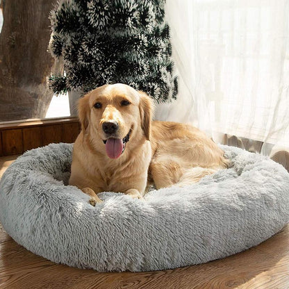 Vivolux | Runder Plüsch Beruhigender Donut Hundebett für kleine bis große Hunde