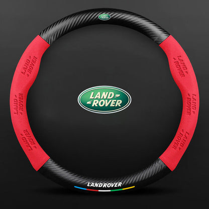 Anti-Rutsch 3D Prägung Kohlefaser Leder Auto Lenkradbezug Universelle Passform