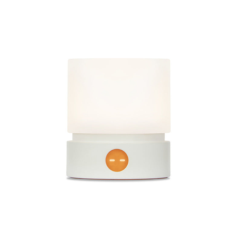 Vivolux | Zeitgenössische nordische Timer wiederaufladbare ABS HIPS Silikonzylinder LED Tischlampe Nachtlicht für Nachttisch