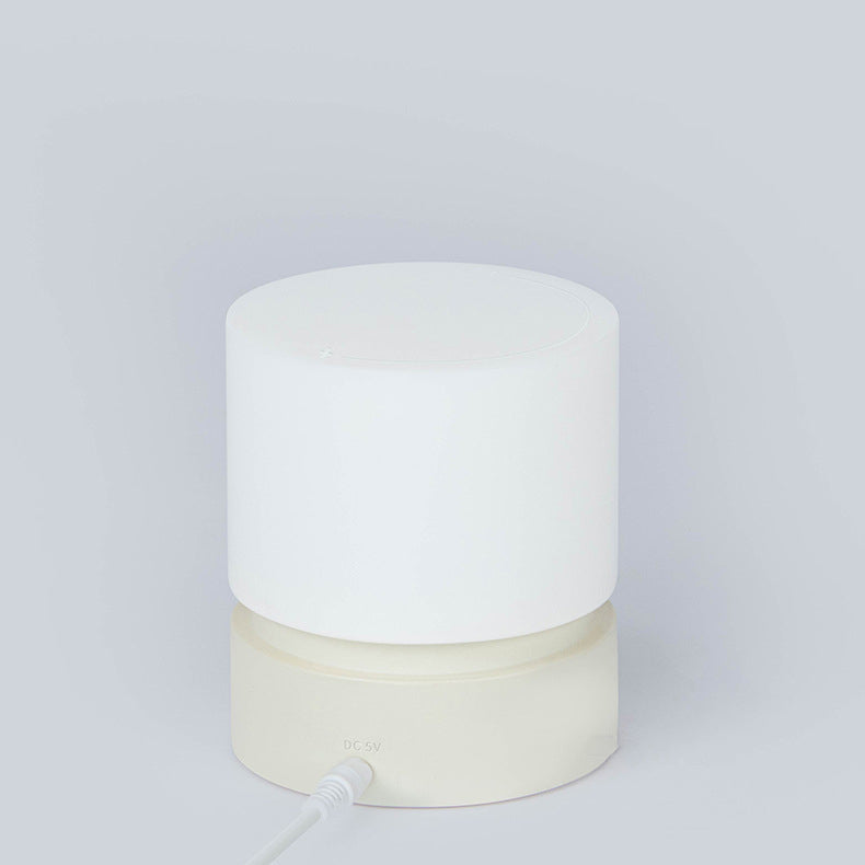 Vivolux | Zeitgenössische nordische Timer wiederaufladbare ABS HIPS Silikonzylinder LED Tischlampe Nachtlicht für Nachttisch