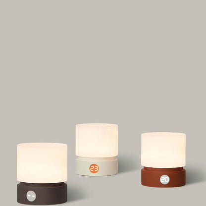 Vivolux | Zeitgenössische nordische Timer wiederaufladbare ABS HIPS Silikonzylinder LED Tischlampe Nachtlicht für Nachttisch
