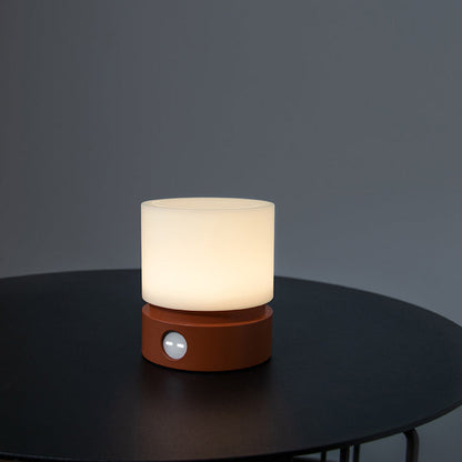 Vivolux | Zeitgenössische nordische Timer wiederaufladbare ABS HIPS Silikonzylinder LED Tischlampe Nachtlicht für Nachttisch