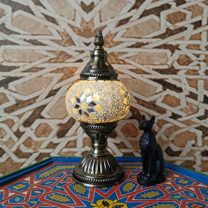 Vivolux | Traditionelle Tiffany Oval Glass Iron 1-Licht Tischlampe für das Wohnzimmer