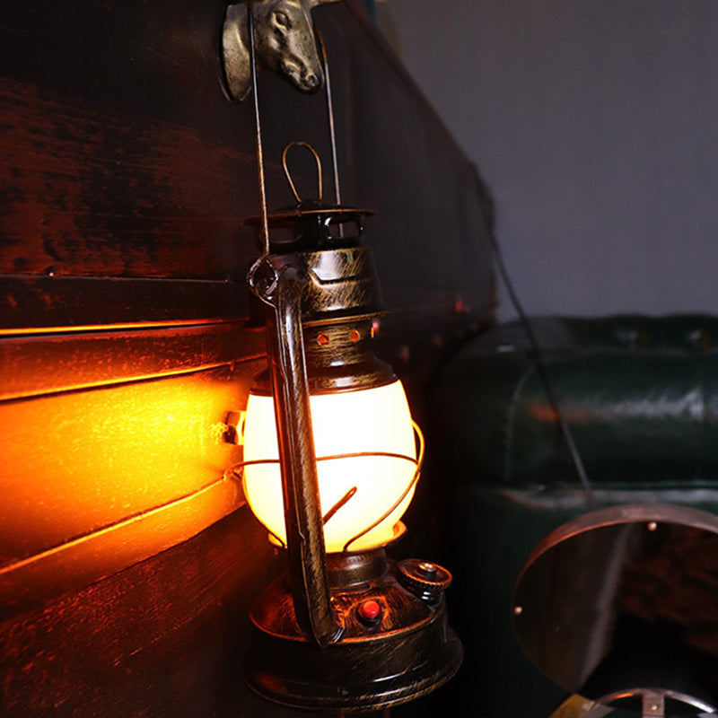 Vivolux | Traditionelle Vintage Runde Pferdelampe Eisen Acryl LED Tischlampe für das Wohnzimmer
