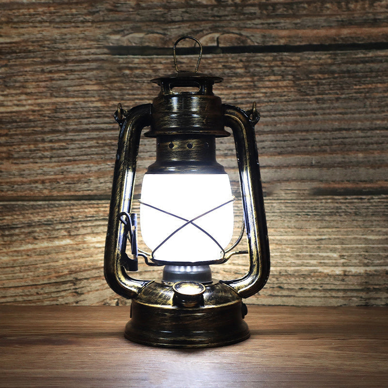 Vivolux | Traditionelle Vintage Runde Pferdelampe Eisen Acryl LED Tischlampe für das Wohnzimmer