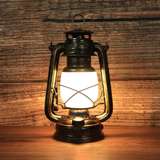 Vivolux | Traditionelle Vintage Runde Pferdelampe Eisen Acryl LED Tischlampe für das Wohnzimmer