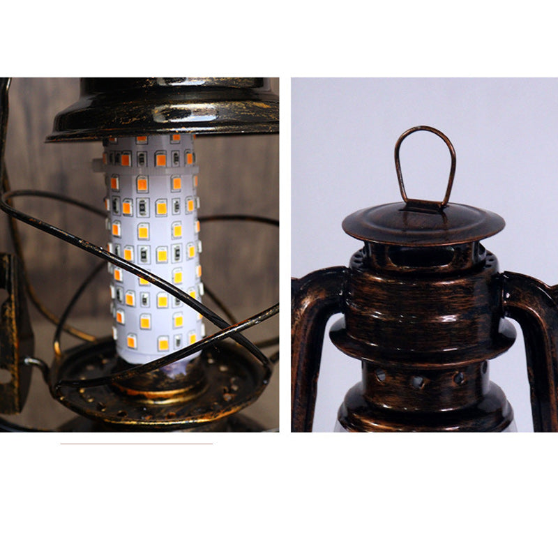 Vivolux | Traditionelle Vintage Runde Pferdelampe Eisen Acryl LED Tischlampe für das Wohnzimmer
