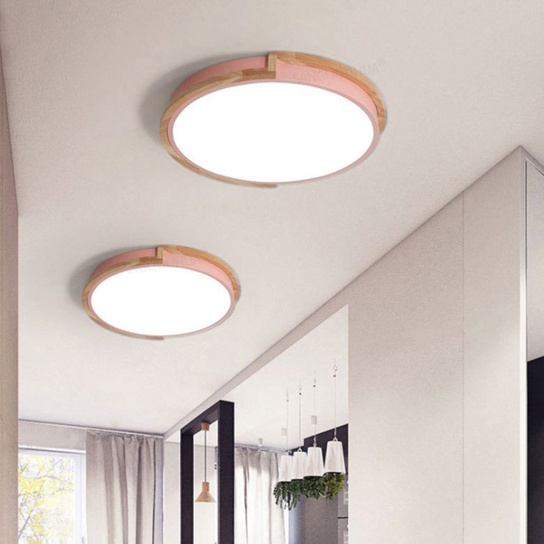 Vivolux | LumenCraft Nordic LED Deckenleuchte | Holzrahmen | Acrylschirm | Stimmungslicht | Für Schlafzimmer und Wohnzimmer