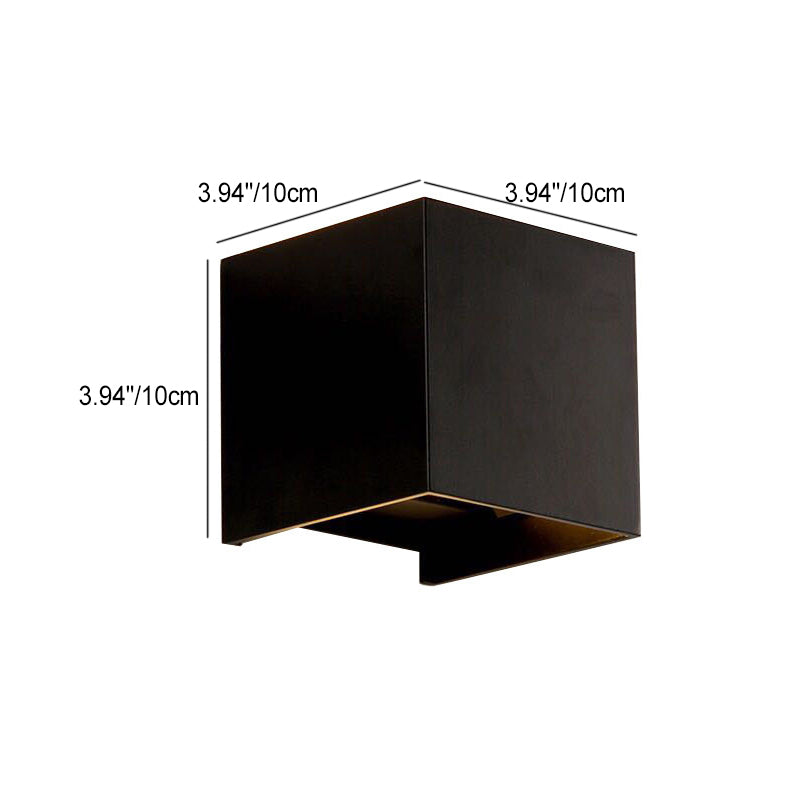 Vivolux | Moderne Minimalistische Wasserdichte Würfel Oben Unten Aluminium Glas Induktions-LED-Wandleuchte Lampen Für Schlafzimmer