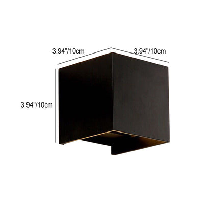 Vivolux | Moderne Minimalistische Wasserdichte Würfel Oben Unten Aluminium Glas Induktions-LED-Wandleuchte Lampen Für Schlafzimmer
