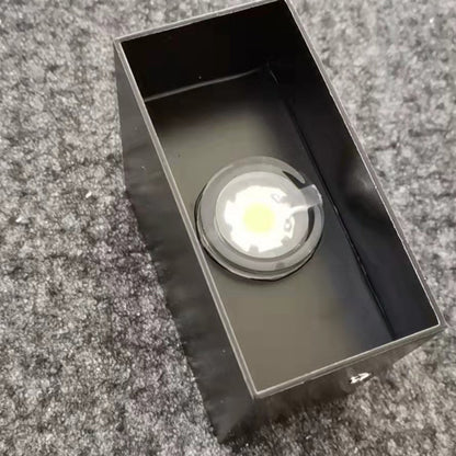 Vivolux | Moderne Minimalistische Wasserdichte Würfel Oben Unten Aluminium Glas Induktions-LED-Wandleuchte Lampen Für Schlafzimmer