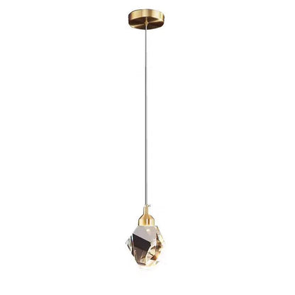 Vivolux | Luxus Diamant Würfel Kristall Eisen LED Pendelleuchte Für Schlafzimmer
