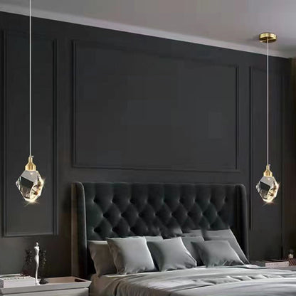 Vivolux | Luxus Diamant Würfel Kristall Eisen LED Pendelleuchte Für Schlafzimmer