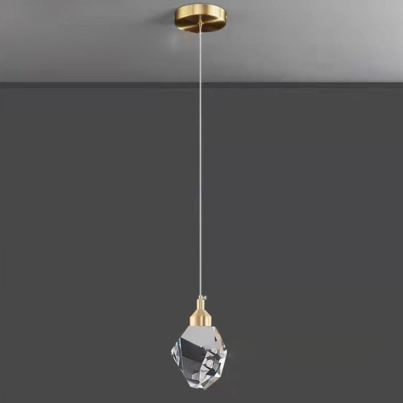 Vivolux | Luxus Diamant Würfel Kristall Eisen LED Pendelleuchte Für Schlafzimmer