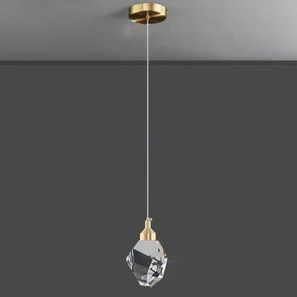Vivolux | Luxus Diamant Würfel Kristall Eisen LED Pendelleuchte Für Schlafzimmer