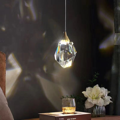 Vivolux | Luxus Diamant Würfel Kristall Eisen LED Pendelleuchte Für Schlafzimmer