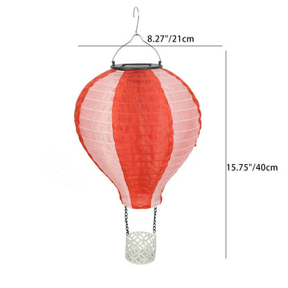 Vivolux | Zeitgenössischer kreativer Solar-Heißluftballon-Stoffschirm LED Außenpendelleuchte für Terrasse draußen