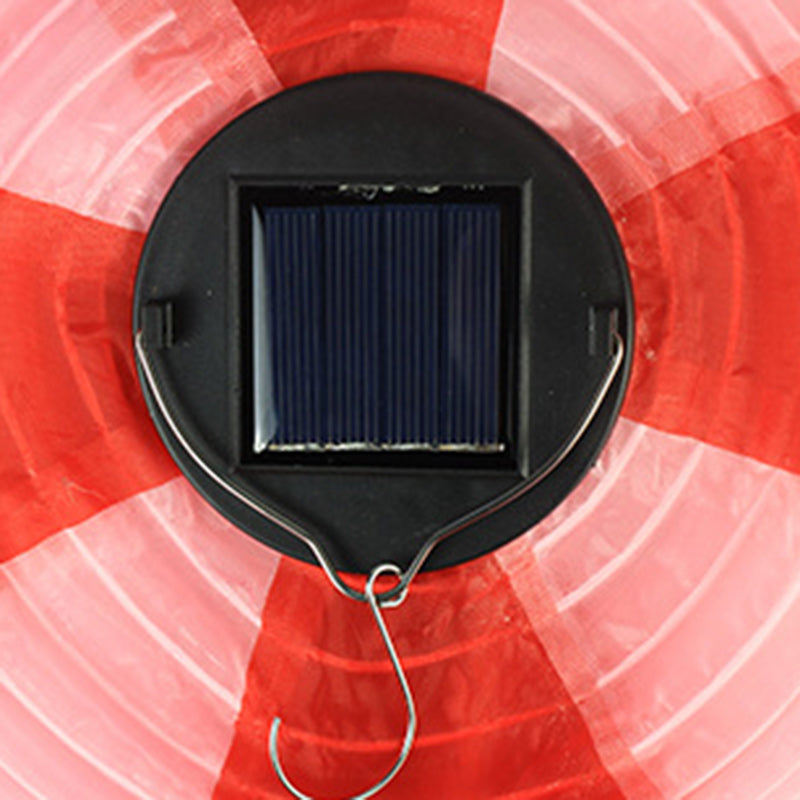Vivolux | Zeitgenössischer kreativer Solar-Heißluftballon-Stoffschirm LED Außenpendelleuchte für Terrasse draußen