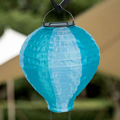 Vivolux | Zeitgenössischer kreativer Solar-Heißluftballon-Stoffschirm LED Außenpendelleuchte für Terrasse draußen