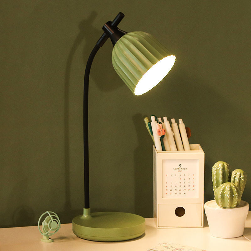 Vivolux | Moderne Minimalistische Runde Gefaltete ABS LED Tischlampe Für Wohnzimmer