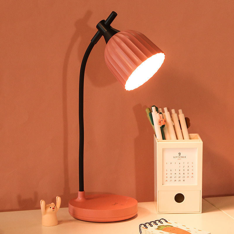 Vivolux | Moderne Minimalistische Runde Gefaltete ABS LED Tischlampe Für Wohnzimmer