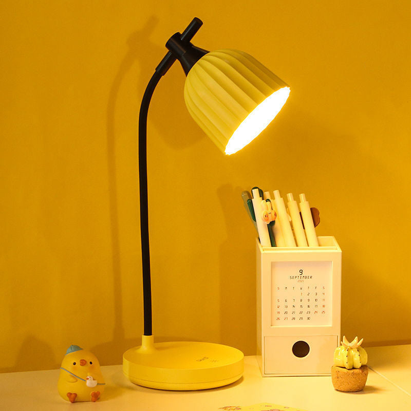 Vivolux | Moderne Minimalistische Runde Gefaltete ABS LED Tischlampe Für Wohnzimmer