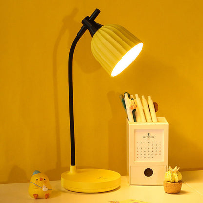 Vivolux | Moderne Minimalistische Runde Gefaltete ABS LED Tischlampe Für Wohnzimmer