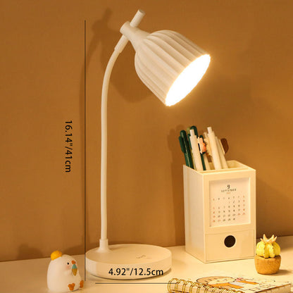 Vivolux | Moderne Minimalistische Runde Gefaltete ABS LED Tischlampe Für Wohnzimmer
