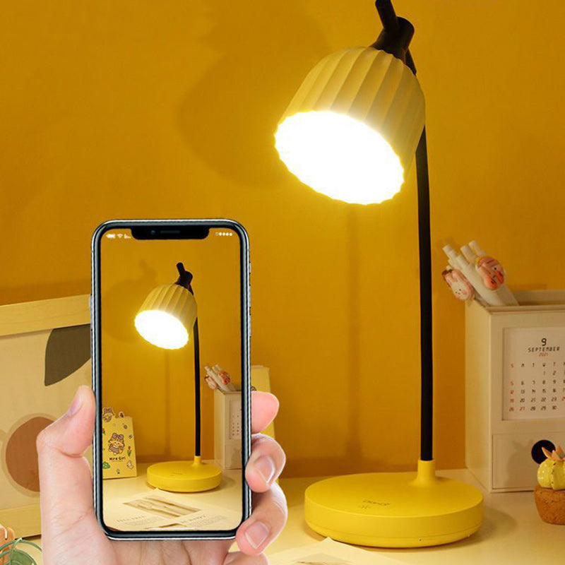 Vivolux | Moderne Minimalistische Runde Gefaltete ABS LED Tischlampe Für Wohnzimmer