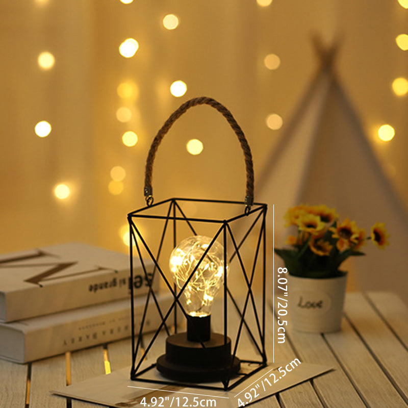 Vivolux | Moderne Minimalistische Vertikale Streifen Quadrat Rund Eisen LED Tischlampe Für Wohnzimmer