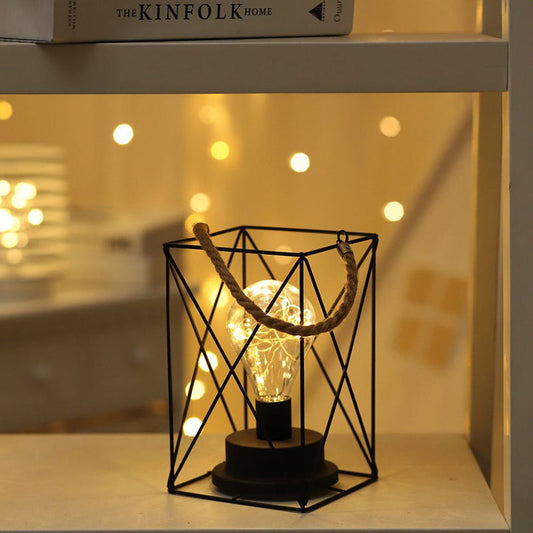 Vivolux | Moderne Minimalistische Vertikale Streifen Quadrat Rund Eisen LED Tischlampe Für Wohnzimmer