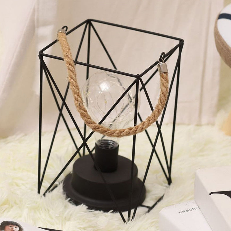 Vivolux | Moderne Minimalistische Vertikale Streifen Quadrat Rund Eisen LED Tischlampe Für Wohnzimmer