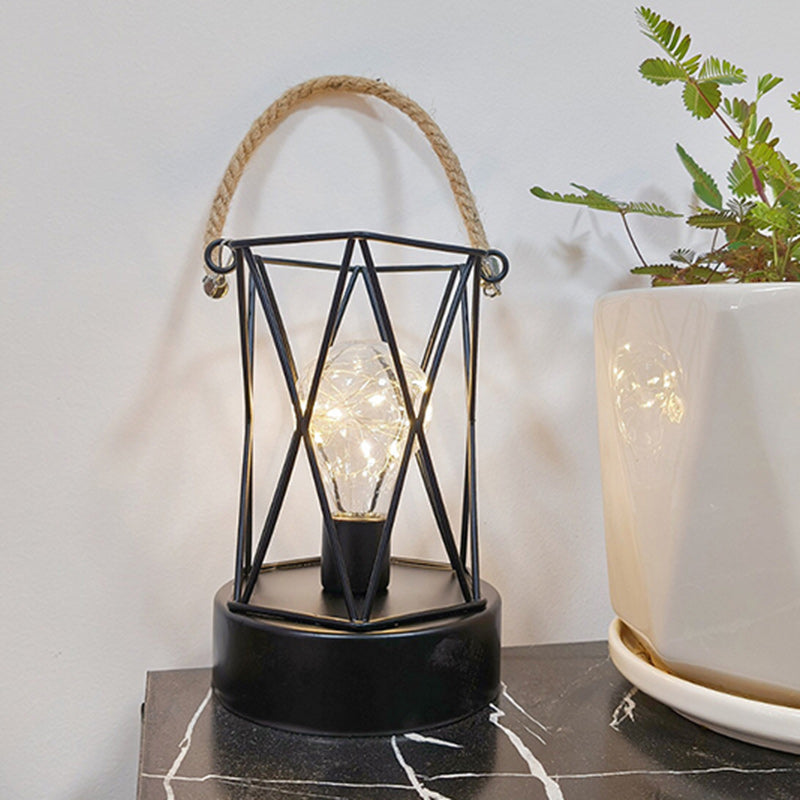 Vivolux | Moderne Minimalistische Vertikale Streifen Quadrat Rund Eisen LED Tischlampe Für Wohnzimmer