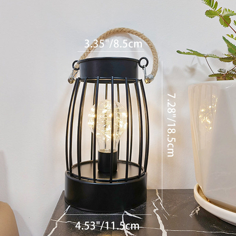 Vivolux | Moderne Minimalistische Vertikale Streifen Quadrat Rund Eisen LED Tischlampe Für Wohnzimmer