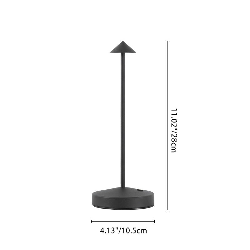 Vivolux | Moderne Einfachheit Triangle Cone Runde Acrylzylinder Eisen LED Tischlampe für das Wohnzimmer
