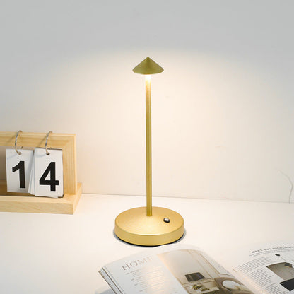 Vivolux | Moderne Einfachheit Triangle Cone Runde Acrylzylinder Eisen LED Tischlampe für das Wohnzimmer